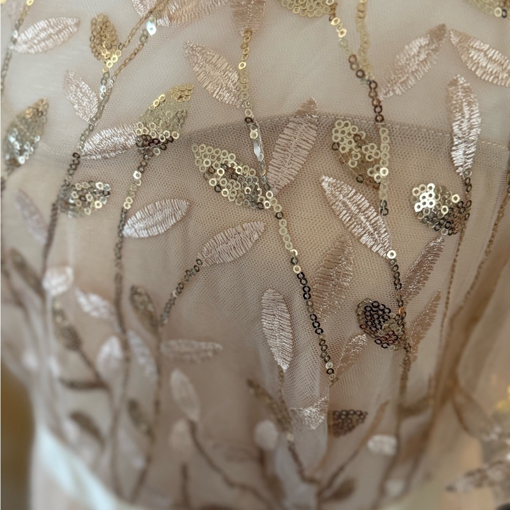 Ever Pretty Cream Dress with Gold Sequins, 16 - Picture 10 of 16